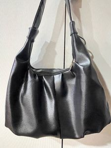 Chic Black Faux Leather Hobo Bag