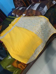 Designer Heavy Rich Work Yellow Saree