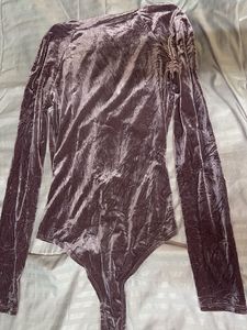 Velvet Plunge Neck Bodysuit