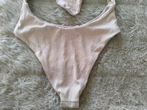 Cabana del Sol ribbed cutout bodysuit