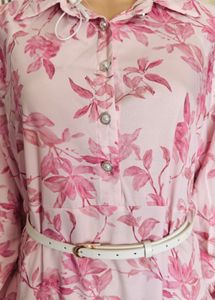 Savana Chic Pink Floral Tiered Dress