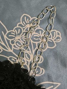 y2k Lace Bralette with Chain Detail