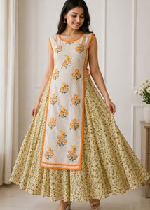 🔥SALE🔥Elegant Floral Print Kurta Set