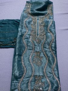 Elegant Embroidered Kurta Set unstitched