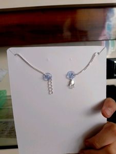 Nacklace And Earrings Combo Pure Silver