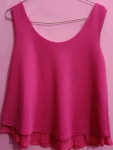 Pink Top With Neck Design