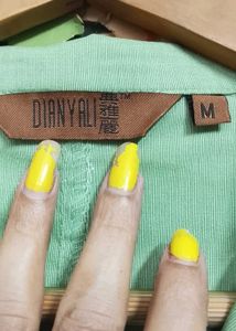 Light Green Collared Shirt Dress