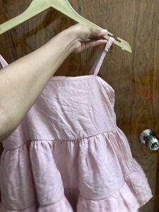 Pink Tiered Spaghetti Strap Top