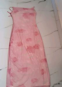 Pink Floral Maxi Dress