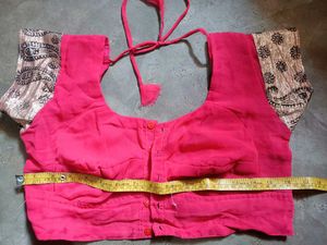 Elegant Pink Saree with velevt work&amp;Paisley Border