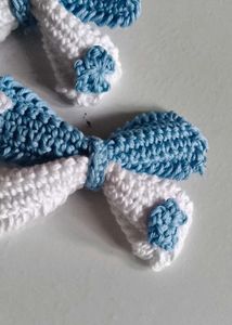 Handmade Crochet Bow Hair Clips