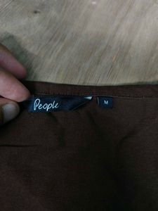 People by Pantaloons Brown Fitted Top