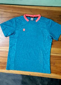 K-Swiss Blue &amp; Coral Polo Shirt