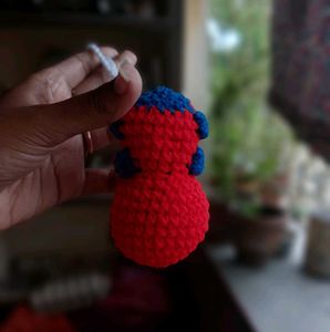crochet spiderman keychain
