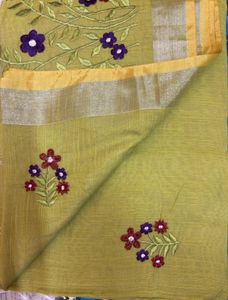 Embroidered Silk Saree