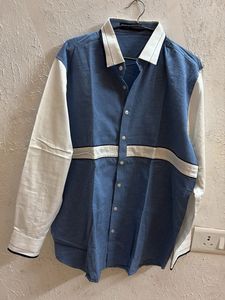 KENA Men's Color Block Button-Down Shirt