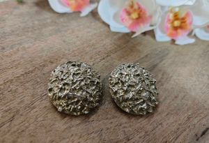 Unique Textured Vintage Statement Earrings