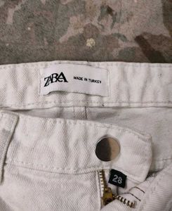 Zara women's cargo off white