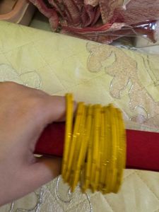 19 Set of Yellow Bangles