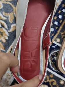 DANG Silver Bow Sandals