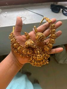 Beautiful Temple Jewellery Set - Necklace with Mat