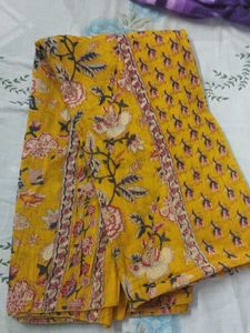 Yellow Floral Print Kurta