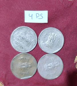 🔥4 Piece Different Year 1 Rupee Old Indian Coins