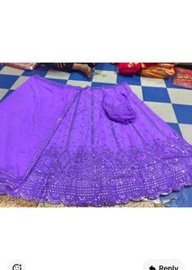 Stunning Lavender Sequined Lehenga Choli