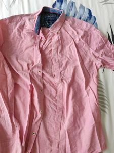 Men's Pink Zara Man Long Sleeve Shirt refer descr