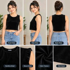 ✨ Black Ruffle Sleeve Pleated Top ✨