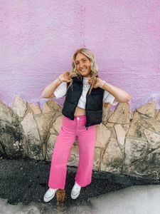 Pink Wide Leg Jeans💝