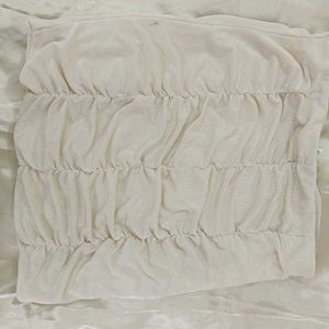 White Ruched skirt