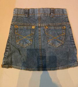 Vintage Y2K Floral Embroidered Denim Mini Skirt