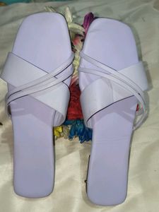 Stylish Lavender Flat Sandals