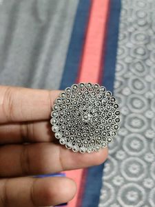 Intricate Silver Jhumka Earrings