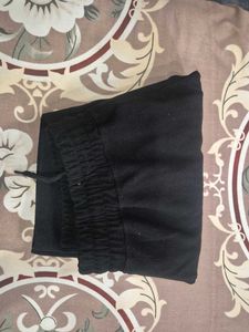 Black Textured Shorts