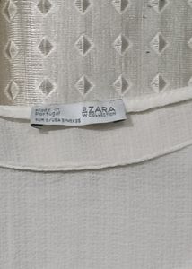 zara white top
