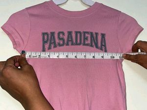 🌸 PINK CROP TOP - TEE (SUPER CITE PASADENA) 🌸