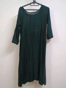 Green Kurta with Gold Embellishments