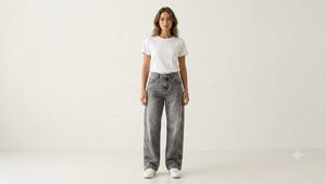 Classic Denim Jeans - Grey & Blue Wash
