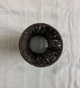 Brown Woven Vase/ Candle Holder
