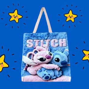 🇸🇬Cute Stitch &amp; Angel Plush Tote Bag