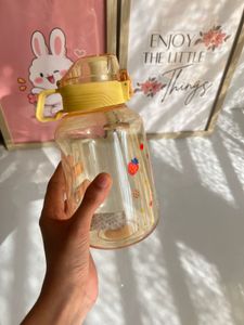 Cute Bear Water Bottle with Straw