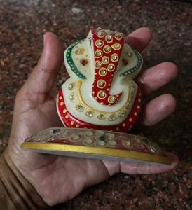 Exquisite Marble Ganesha Idol