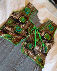 Ethnic Kurta with attached Jacket