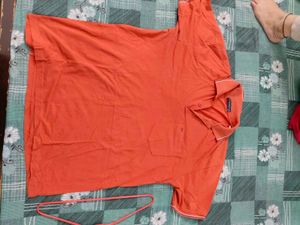 Men's Rust orange polo tshirt