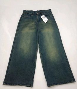 Vintage Mud Wash Wide Leg Jeans