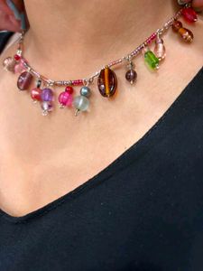 Colorful Beaded Choker Necklace