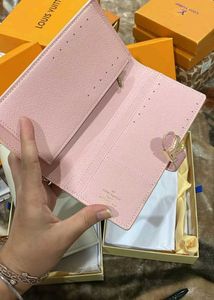 Luxury Louis Vuitton Wallet - Pink &amp; Grey