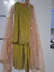 Green Kurta Set with Dupatta
